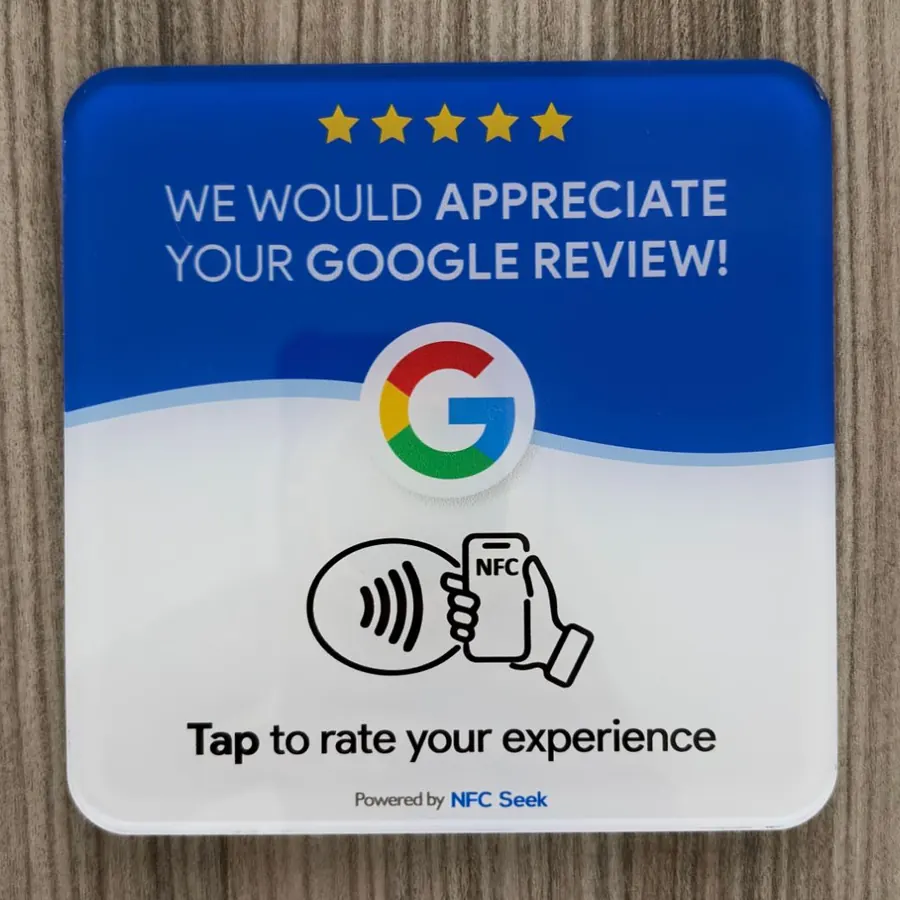 Card de tejghea pentru recenzii Google